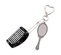 Peine con acetato y gancho de metal inoxidable para accesorios de moda, propietario de peine de vidrio permanente