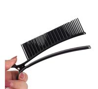 Peine con Pinza para el Pelo, Peine con Pinza de Plástico, Ergonómico, Negro, Multifunción, Profesional para Peluquero en Casa