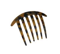 Peine curvado de acetato para el pelo de 6 dientes, color café | Para mantener el recogido diario con aspecto y ropa ordenada