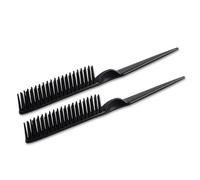 Peine de 3 filas para cabello natural, peine de tres filas para desenredar, peinar el cabello, cepillo de cerdas de nailon, peine de cola de rata para mujeres y hombres, peine de peluca para