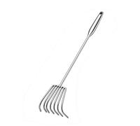 Peine de acero inoxidable de 7 puntos a prueba de óxido con eje extendido de 50 cm, excelente para terrenos arenosos y agarre de jardín resistente a la vegetación