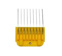 Peine de acero inoxidable de 9 colores, compatible con Andis, compatible con Oster, A5, compatible con Wahl, cortadoras de cuchillas serie KM (solo tamaño 10/15/30)(16mm-yellow-A5-9)