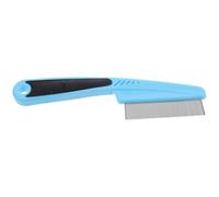 Peine de Acero Inoxidable de Dientes Finos para Caspa, y Adultos | Púas Metálicas, Antiestático y Portátil, Azul, para Cabello y Mascotas, Uso Profesional