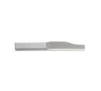 Peine de acero inoxidable para hombre, práctico, ergonómico, para moldear la barba, peine plegable de dientes anchos