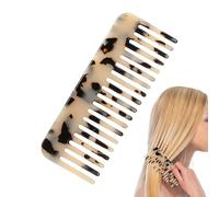 Peine de Acetato | Peine para desenredar el cabello con monedero de viaje pequeño jaspeado antiestático - de viaje de bolsillo pulido cortado a mano hecho a mano desenredante para el cuida
