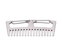 Peine de aleación de titanio peinador de cabello portátil anti estático ligero para acampar al aire libre y uso diario de alta resistencia Material de aleación de titanio TC4