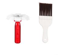 Peine de aletas y cepillo de limpieza de bobina para aire acondicionado, juego de 2 piezas para una limpieza eficiente de aletas y bobinas de condensador de CA, adecuado para refrigeradores y
