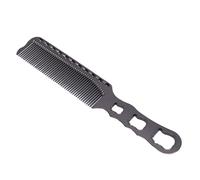 Peine de aluminio de dientes finos, peine profesional para desenredar con cortadora plana para cortar y peinar el cabello de hombres (Noir)
