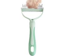 Peine de aseo de doble cara, cepillo desenredante para pelo de perro, herramienta de depilación | Mango cómodo, ligero y duradero, para el cuidado de la familia, amigos, accesorios para el hogar