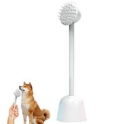 Peine de aseo de mascotas - Silicone Bristle Cat Desangler, Long Grip Scheding Brush | Mango anti-Mango de enredo, peine de masaje táctil suave para la extracción de piel de las esteras, limpieza del
