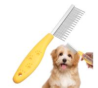 Peine de aseo de perros - huella PETA COMMB de un lado | Peine de aseo con aguja de acero de dientes cortos | Cepillos de aseo de mascotas | Arrojando cepillos para la recta durante