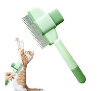 Peine de aseo para mascotas con botón de liberación, peine para desenredar, quitar el suelto y masaje, seguro y suave para perros y gatos para mascotas de largo o corto
