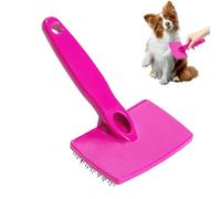 Peine de aseo para perros - Perros de ligeros autolimpiando el cepillo liso | Desbordamiento del pelo para mascotas, peine de masaje para mascotas, herramientas