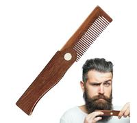 Peine de barba pequeño, peine de madera para barba para hombres | Peine para plegable - de madera para, peine antiestático para, limpiador de, de bolsillo ple