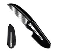 Peine De Barba Plegable - Cepillo De Pelo De Bolsillo Portátil De 4.72 X 0.79 Pulgadas, Peine De Bolsillo Para El Aseo De La Barba | Bigote Hecho A Mano, Herramienta De Aseo De Pelo Facial, P