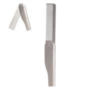 Peine de barba plegable, peine de barba de bolsillo | Pbi de acero inoxidable portátil | Copa para el pelo de estilo de bolsillo para viajes y aseo diario peinado,
