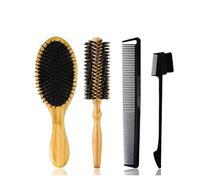 Peine de Barbero Peines para el Cabello Peine de masaje Peinado de pelo rizado Cojín de aire de madera Peine de peinado Peluquería de 4 piezas Establecimiento robusto y duradero adecuado for hombres y
