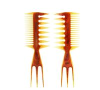 Peine de Barbero Peines para el Cabello Peine Peine Forma de textura de peine de doble cara Adecuada for la espalda de espalda de espalda de espalda Peine Tablero de punta plana Peine Peine for hombre