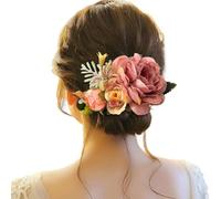 Peine de boda para novia, accesorios para el cabello para mujeres, novia, accesorios para el pelo, peinetas de flores, horquillas para dama de honor, boda, mujer, niña, rosa, accesorio para el pelo de