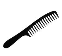 Peine de bolsillo de plástico reutilizable con lengua ancha, mango de peine de dientes finos, 19,8 cm, diseño de moda