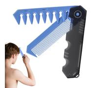 Peine de bolsillo plegable, herramienta plegable portátil para el cabello, mini cortadora de bigote de barba de 8.66 pulgadas, diseño compacto y auténtico para peinar, recortar, hombres, salón, uso de