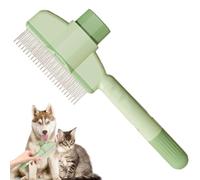 Peine de botones para mascotas, peine para eliminar botones para perros, peines, cuidado de gatos | Función de botón para mascotas Cabello suelto para agujas de acero cepillo de limpieza de pulgas