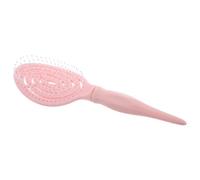 Peine de Cardado Profesional Ovalado Grande de Plástico Rosa para Mujer | Desenredante Curvo, se Adapta al Contorno del Cuero Cabelludo, para Peinado y Salón