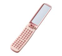 Peine de cerdas de nailon suave con cuerpo plegable, cepillo de pelo de cristal, perfecto para desenredar sin dolor, cepillo de pelo, peine de viaje con vidrio