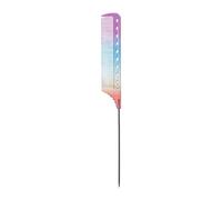 Peine de cola de cola de rattail Peine de dientes finos con púa de metal para cabello rizado, peines desenredantes para mujeres, regalos largos de acero