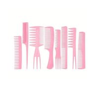 Peine De Corte Juego de peines profesionales de 8 piezas: ideal for peluquerías y uso doméstico. Imprescindible for viajes.(Pink)