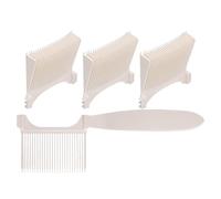 Peine de Corte para Hombres Longitud Ajustable, Blanco, Plástico | Diseño Curvo y Versátil, Varias Opciones de Medida, para Barbería y Uso Doméstico, Peinado Preciso