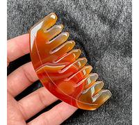 Peine de cristal de ágata Natural, peines de masaje for la salud del cabello de dientes anchos, colección de regalos de piedras preciosas curativas, piedra de cristal curativo Inicio Colecciones (Col