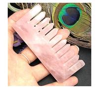 Peine de cristal de cuarzo rosa amatista Natural, peine de dientes anchos for la salud del cabello, colección de regalos de piedras preciosas, decoración Inicio Colecciones (Color : B)