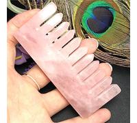 Peine de cristal de cuarzo rosa, amatista natural, pelo de dientes anchos, regalos de piedras preciosas, B Inicio Colecciones