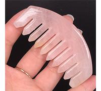 Peine de cristal de cuarzo rosa, amatista natural, pelo de dientes anchos, regalos de piedras preciosas, C Inicio Colecciones