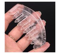 Peine de cristal de cuarzo rosa de amatista natural, peines for la salud del cabello de dientes anchos, colección de regalos de piedras preciosas Inicio Colecciones (Color : F)