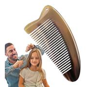 Peine de cuerno de búfalo | Cepillo de pelo natural de dientes anchos, peine antiestático, cepillo de hueso hecho a mano, cuidado de la salud para hombres y cuero cabelludo