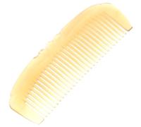 Peine de Cuerno Natural Cabello, Masaje y Uso Diario | Textura Lisa y Pulido Fino, Uso Doméstico y Salón Profesional, Color Beige, Acabado Multiusos