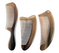 Peine de cuerno para mujer, peine antiestático para el cabello, peine de sándalo natural hecho a mano, cepillo de hueso natural de dientes anchos, herramienta de masaje del cuero cabelludo, accesorio