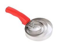 Peine de Curry de Caballo de Acero Inoxidable Reversible de Doble Cara, Cepillo de 4 Anillos con Agarre Suave y Cómodo para un Cuidado Eficiente