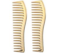 Peine de desenredo de dientes anchos, peine de dientes de 2 piezas de 2 piezas, 7x2 pulgadas sin mango de mango para mujeres, hombres rizados y espesos secos y ondulados