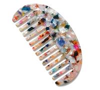 Peine de dientes anchos, acetato de leopardo de mármol, antiestático, desenredante, peine para cabello fino, decorativo