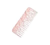 Peine de dientes anchos, acetato, desenredante, sin mango, herramienta de peluquería para uso en húmedo, seco, grueso, rizado, ondulado, champú (rosa)