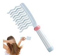 Peine de dientes anchos | Cepillo grande para Hebillas de Dientes Anchas | Herramienta de masaje de piel Cabello Antiestatico de doble hilera ondulada para peinar el cabello recto y rizado grueso y