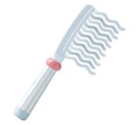 Peine de dientes anchos, cepillo para cabello rizado con dientes amplios - Herramienta de masaje doble antiestático ondulado, accesorio para peinar cabello liso rizado grueso