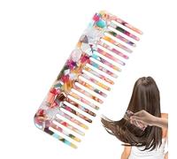 Peine de dientes anchos, cepillo para el pelo, peine de tamaño monedero, pelo de viaje antiestático, hecho a mano, corte de sierra pulido para cabello grueso, para mujer para peinar