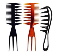 Peine De Dientes Anchos De 3 Uds, Peine Tres En Uno, Peine De Estilismo Para Hombres, Herramientas Simples Para El Cabello, Herramientas De Estilismo Unisex