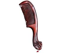 peine de dientes anchos de madera, peine, peine de dientes anchos for rizos, peine natural de 16 cm peine de sándalo chinoiserie peine de sándalo tallado hueco