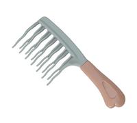 Peine de dientes anchos, desenreda el cabello de doble capa, 8.3 x 3.1 x 1.2 pulgadas, deslizamiento y herramienta de aseo ergonómica, accesorio de peinado antiestático para mujeres y cuidado