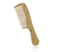Peine de Dientes Anchos, Nature Peine de Bambú Peine Pelo Rizado Peine Puas Anchas Cabello Rizado Mujeres Hombres con Cabello Recto Rizado Grueso Ligero Y Peinado de Gancho (3mm Ancho de los dientes)